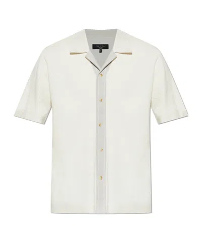 Rag & Bone Short-sleeve Button-up Shirt In White
