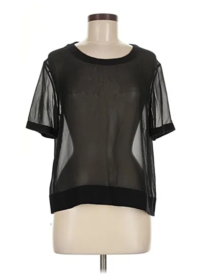 Pre-owned Rag & Bone Short Sleeve Top Black Crew Neck Tops