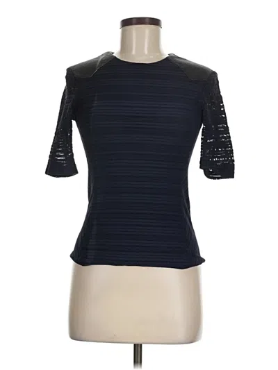 Pre-owned Rag & Bone Short Sleeve Top Black Mock Neckline Tops