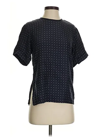 Pre-owned Rag & Bone Short Sleeve Top Black Polka Dots Pattern Crew Neck Tops