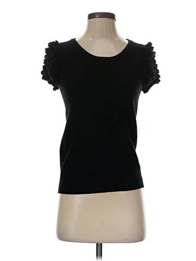Pre-owned Rag & Bone Short Sleeve Top Black Sweetheart Neckline Tops