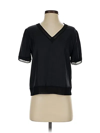 Pre-owned Rag & Bone Short Sleeve Top Black V Neck Tops