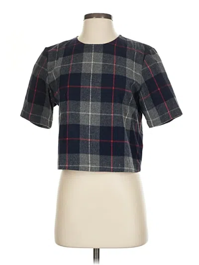 Pre-owned Rag & Bone Short Sleeve Top Blue Square Neckline Tops