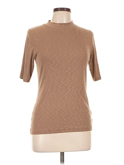 Pre-owned Rag & Bone Short Sleeve Top Brown Mock Neckline Tops
