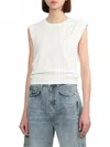 Rag & Bone Short Sleeve Top In White In White