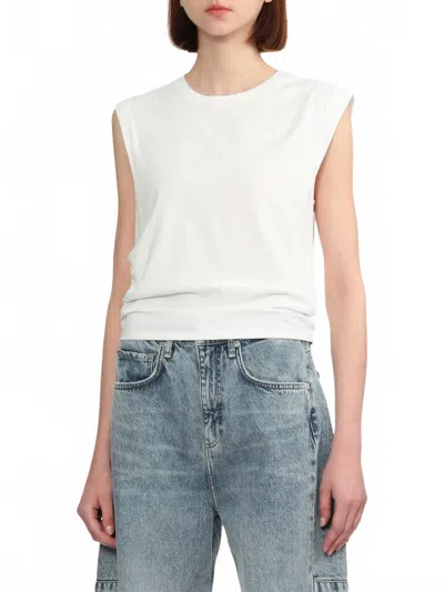 Rag & Bone Short Sleeve Top In White