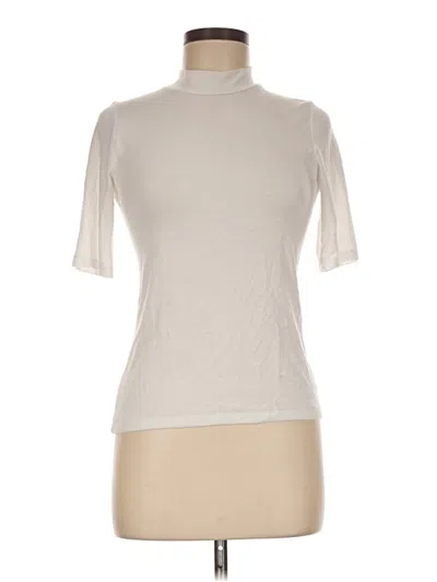 Pre-owned Rag & Bone Short Sleeve Top Ivory Turtleneck Tops