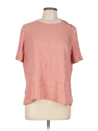 Pre-owned Rag & Bone Short Sleeve Top Pink Keyhole Neckline Tops