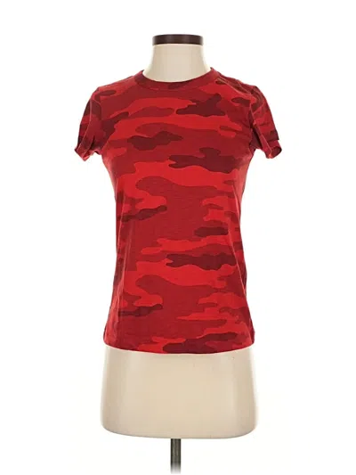 Pre-owned Rag & Bone Short Sleeve Top Red Crew Neck Tops