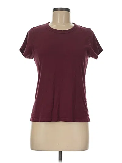 Pre-owned Rag & Bone Short Sleeve T-shirt In Burgundy