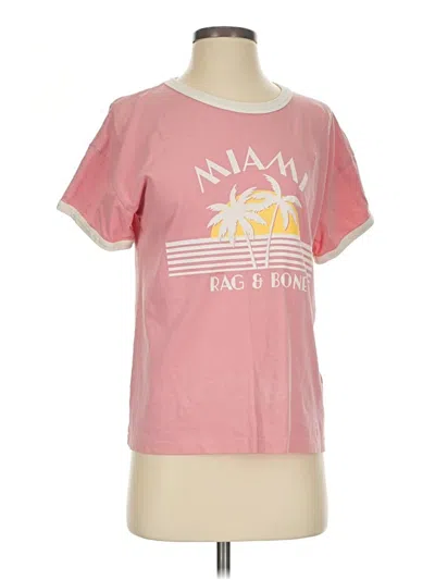 Pre-owned Rag & Bone Short Sleeve T-shirt In Pink