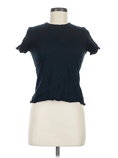 Pre-owned Rag & Bone Short Sleeve Turtleneck In Blue