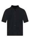 Rag & Bone Short-sleeved Button-up Shirt In Black