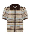 Rag & Bone Leva Short Sleeve Zip Sweater Ivory Multi In Multi