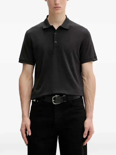 Rag & Bone Short-sleeve Polo Shirt In Black