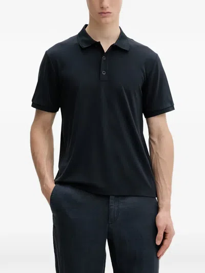 Rag & Bone Short-sleeve Polo Shirt In Blue