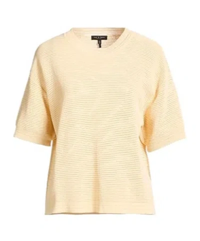 Rag & Bone Short-sleeved Knitted Sweater In Neutral