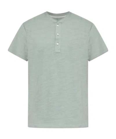 Rag & Bone Buttoned Neckline Polo Shirt In Green