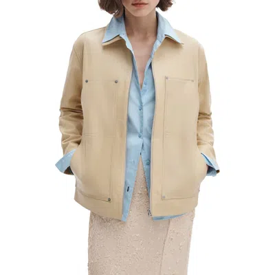 Rag & Bone Sid Leather Jacket In Yellow