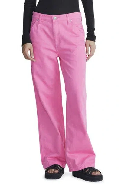 Rag & Bone Sid Straight Leg Carpenter Jeans In Pink