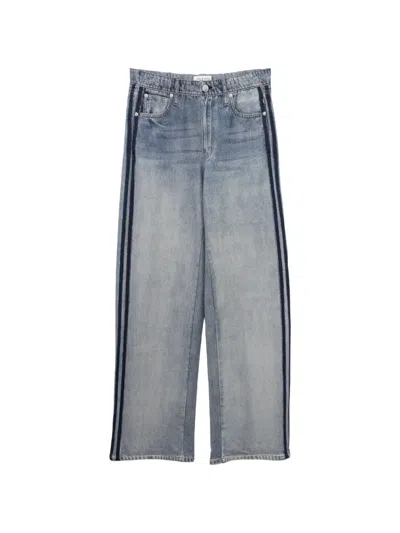 Rag & Bone Side-stripestraight-leg Jeans In Transparent