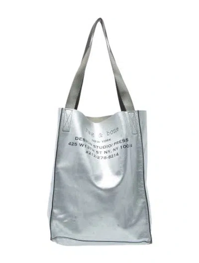 Pre-owned Rag & Bone Signature Tote In Silver