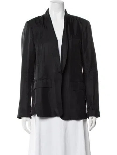 Pre-owned Rag & Bone Silk Blazer In Black