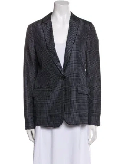Pre-owned Rag & Bone Silk Blazer In Blue
