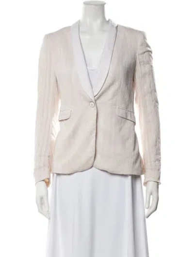 Pre-owned Rag & Bone Silk Blazer In Neutrals