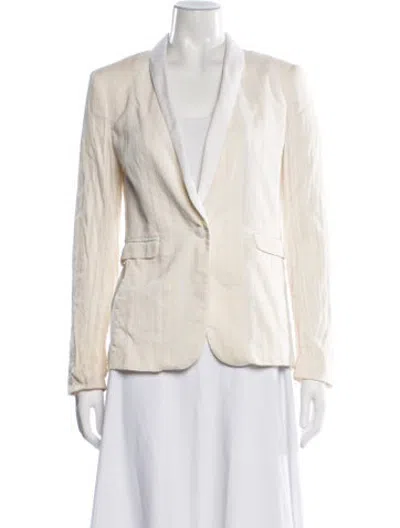 Pre-owned Rag & Bone Silk Blazer In Neutrals