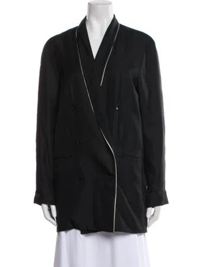 Pre-owned Rag & Bone Silk Coat In Black