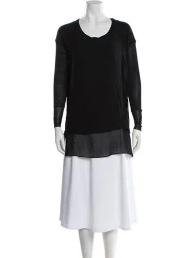 Pre-owned Rag & Bone Silk Crew Neck Sweater In Black