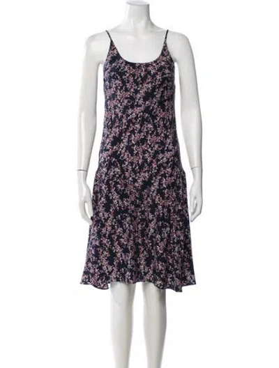 Pre-owned Rag & Bone Silk Floral Print Sweater In Black