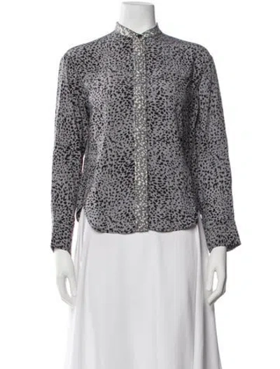 Pre-owned Rag & Bone Silk Mock Neck Sweater In Multi
