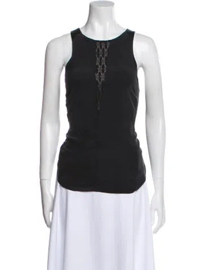 Pre-owned Rag & Bone Silk Scoop Neck Sweater In Black