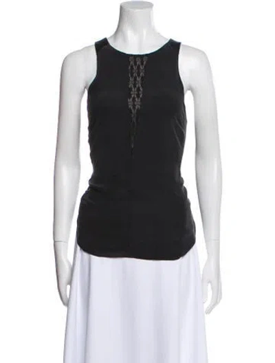 Pre-owned Rag & Bone Silk Scoop Neck Sweater In Black