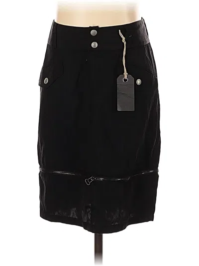 Pre-owned Rag & Bone Silk Skirt In Black