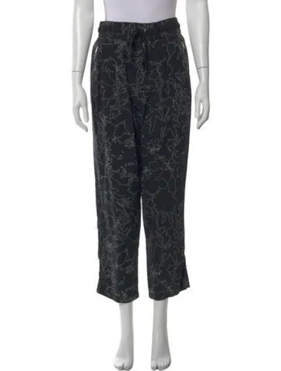 Pre-owned Rag & Bone Silk Straight Leg Pants In Black