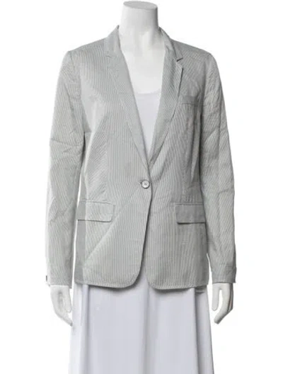 Pre-owned Rag & Bone Silk Striped Blazer In Neutrals