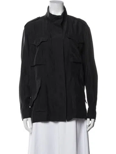Pre-owned Rag & Bone Silk Utility Jacket In Blue