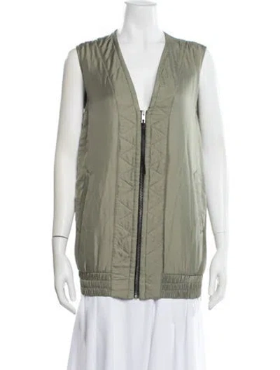 Pre-owned Rag & Bone Silk Vest In Green