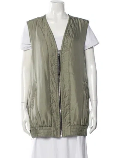 Pre-owned Rag & Bone Silk Vest In Green