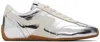 Rag & Bone Silver Ultra Slim Retro Runner Sneakers