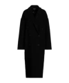 Rag & Bone Thea Double-breasted Brushed Wool-blend Felt Coat In Black