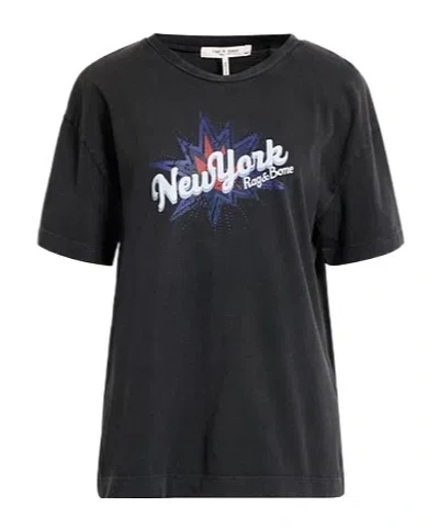 Rag & Bone Simple Printed T-shirt In Black