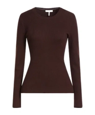 Rag & Bone Simple Solid-color Knitted Sweater In Burgundy