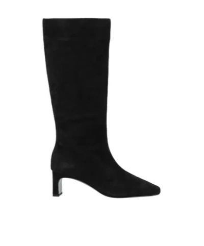 Rag & Bone Simple Suede Ankle Boots In Black