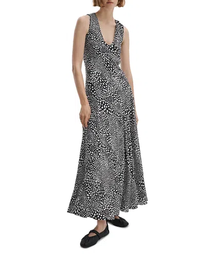 Rag & Bone Sinead Print Midi Dress In Gray
