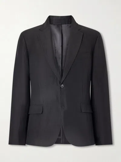 Rag & Bone Skeleton Wool And Linen-blend Suit Jacket In Blue