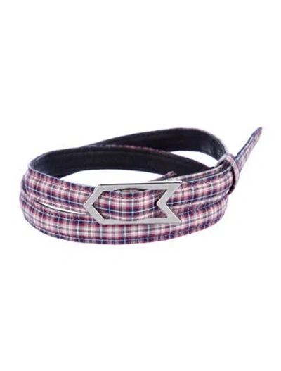 Pre-owned Rag & Bone Skinny Belt In White